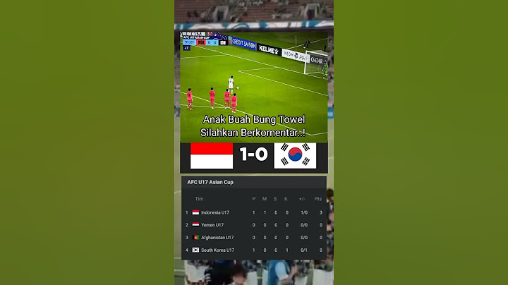 Klasemen Sementara Grup C Piala Asia U-17 2025 ~ Indonesia U-17 VS Korea Selatan U-17