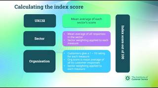 The Executive ConneXion: UK Customer Satisfaction Index (UKCSI) Methodology