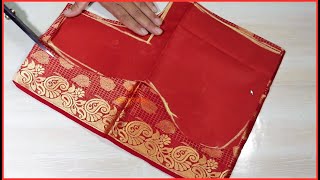 paithani saree blouse back neck design | patch work paithani saree blouse back side design