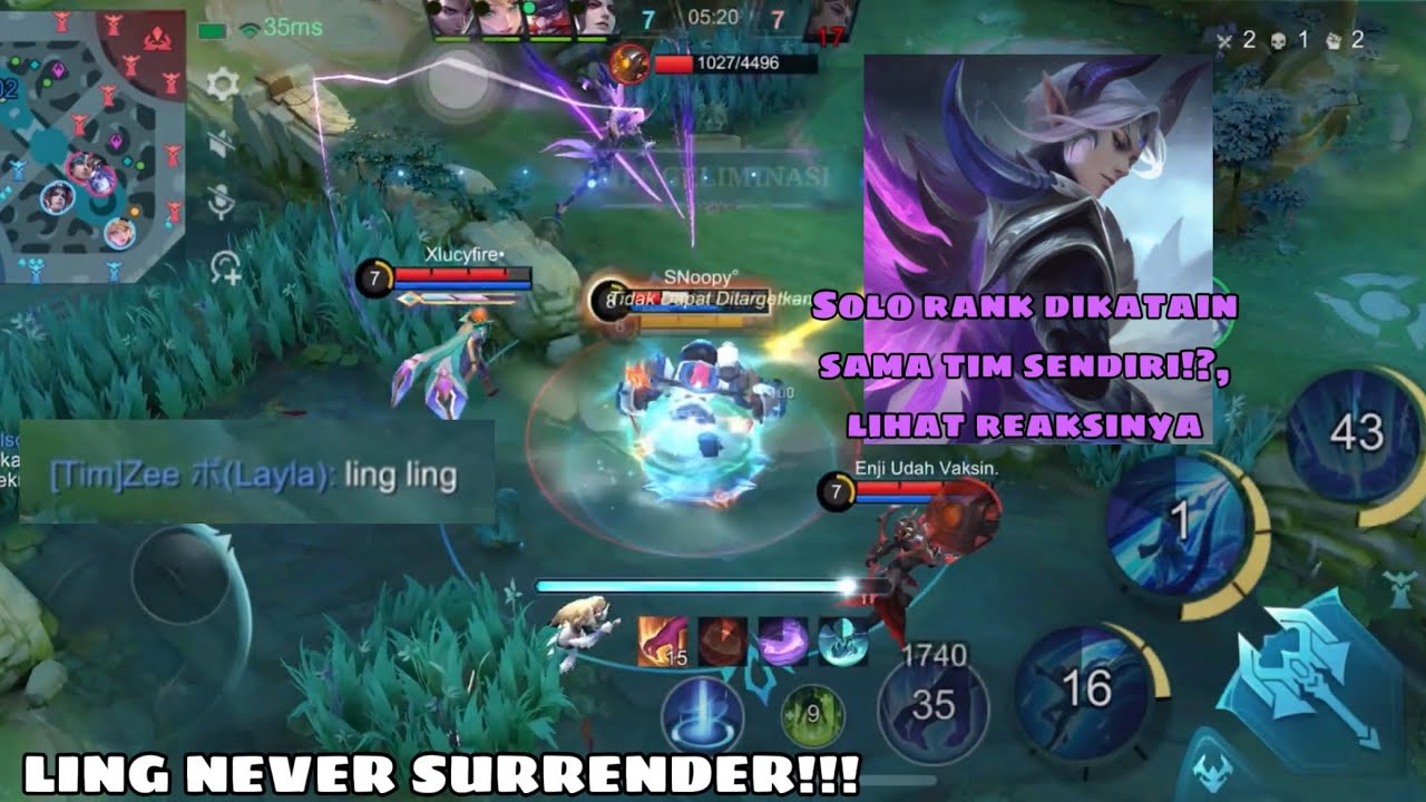 Solo Rank Pakai Ling impossible? || Ling Super Zynn 