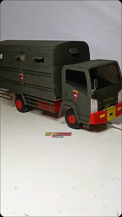 miniatur truk 🚚🚚 brimob dari kardus bekas