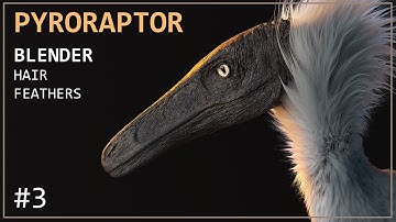 Feathers in Blender | Pyroraptor part 3
