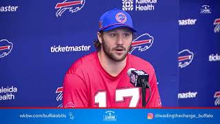 Buffalo Bills QB Josh Allen speaks after practice