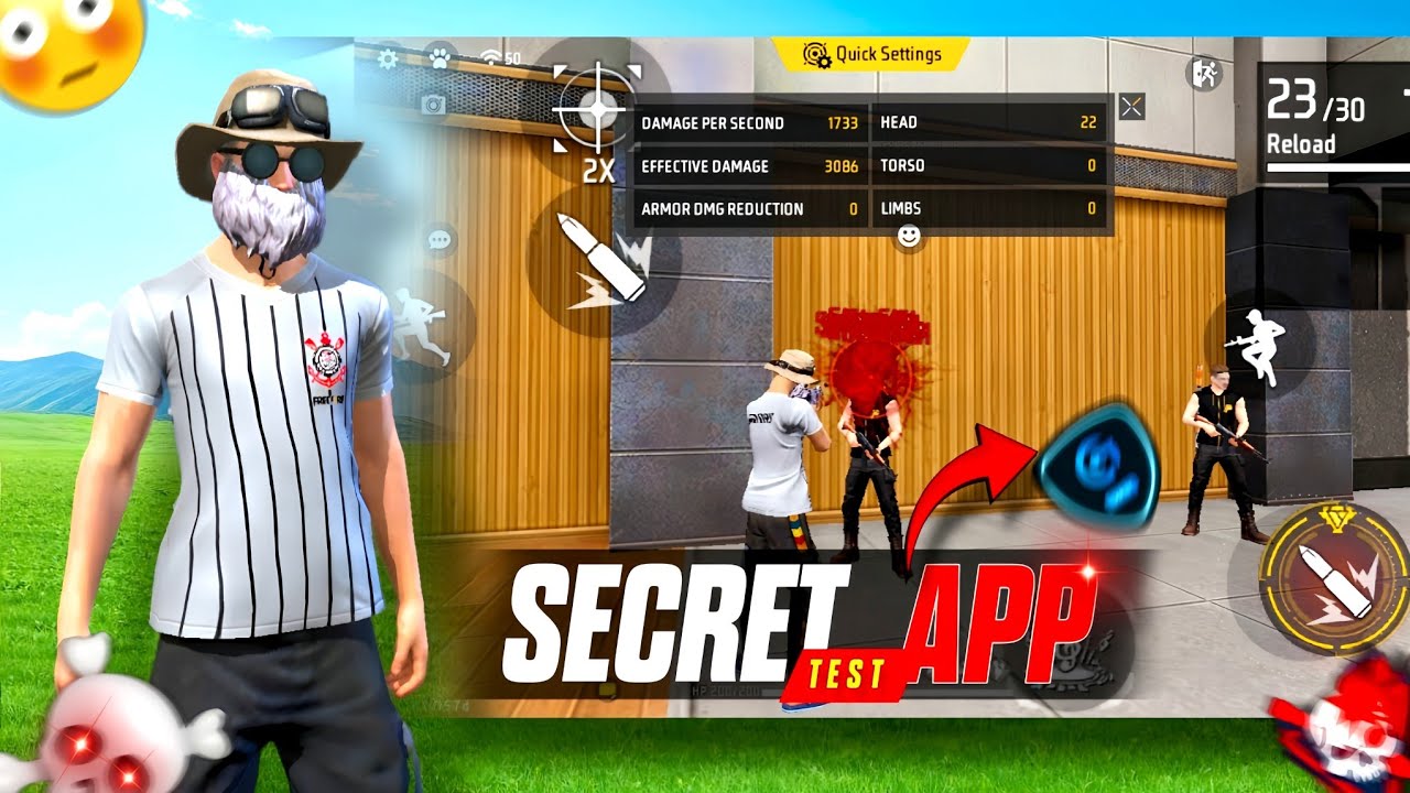 SECRET APP TEST 🔥 RED BLOOD EFFECT 😱 IN FREE FIRE | FREE FIRE VIDEO |