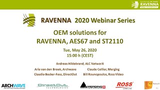 OEM solutions for RAVENNA, AES67 and SMPTE ST 2110