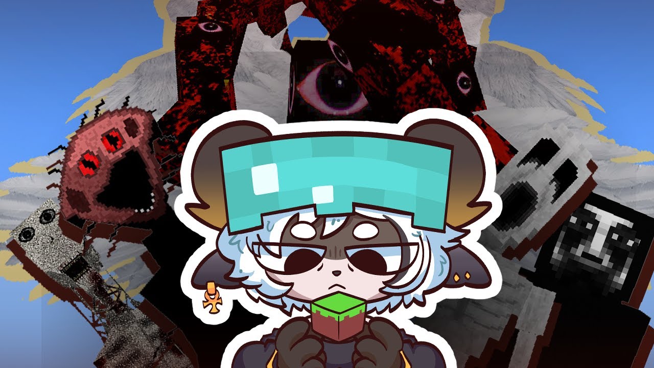 MINECRAFT 1 bloco só que com MUITO TERROR (deu tudo errado)