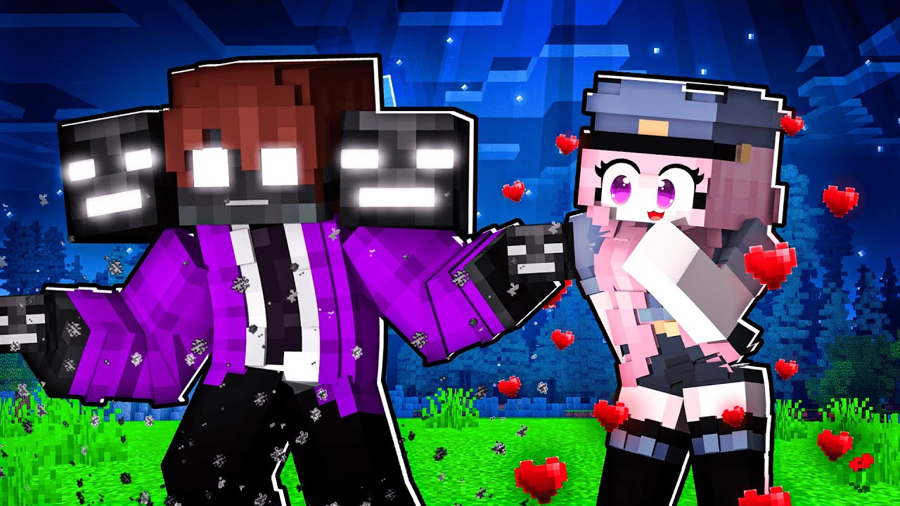 GAROTA POLICIAL se APAIXONOU pelo GAROTO WITHER no Minecraft