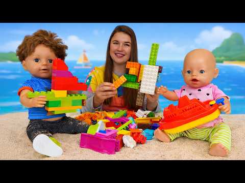 🚢 Lego ile Gemi Yapıyoruz! Oyuncak bebekler Can ve Cansu ile Eğlenceli Oyunu!
