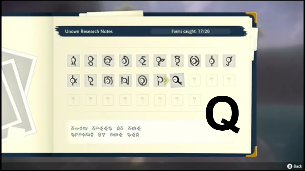 Pokémon Legends: Arceus - Unown Q Location