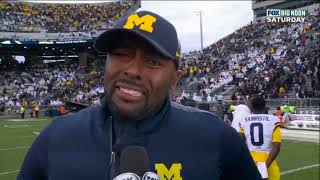 Michigan Interim HC Sherrone Moore in Tears After First Win