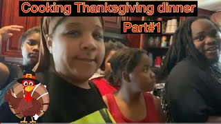Cooking Thanksgiving, dinner with Wife and Kids part one ￼