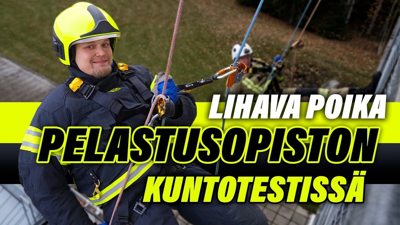 140 kiloinen pelastusopiston kuntotestissä!