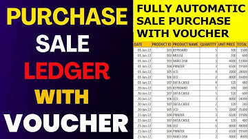 Fully Automatic Sale purchase Ledger with Automatic Sale Purchase Voucher in Excel | learning center