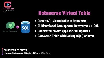 Dataverse Virtual Table & SQL Table