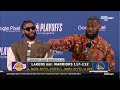 LeBron & Anthony Davis Postgame Interview | Los Angeles Lakers beat Golden State Warriors 117-112