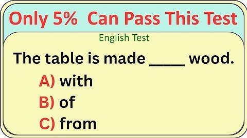 English Grammar Quiz | E 4 English | Only 5% Can Pass This Test 