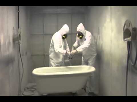 Bathtub refinishing spray class - YouTube