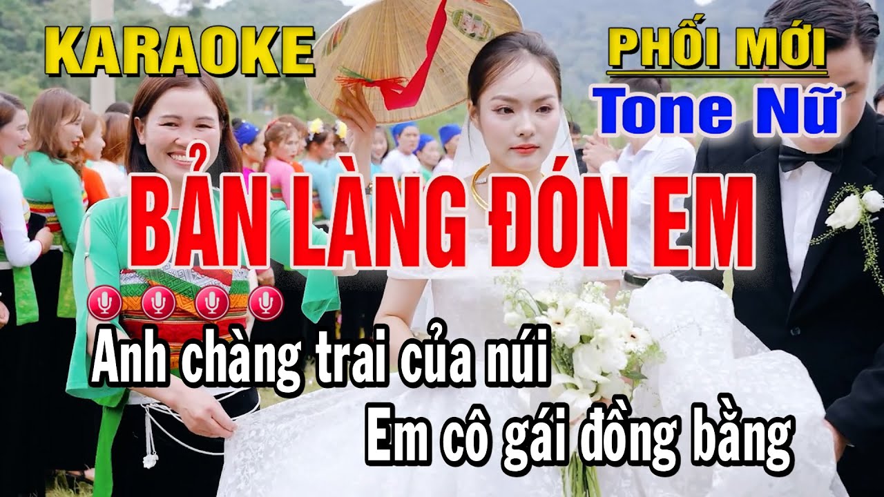 Bản Làng Đón Em Karaoke Tone Nữ (A#) La Hoàng Quý -  Trung Hiếu Karaoke