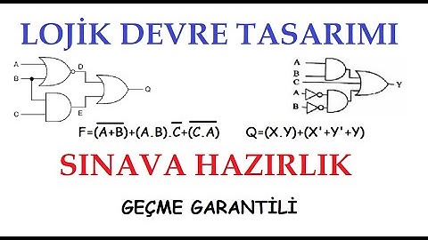 LOJİK DEVRE TASARIMI | SINAVA HAZIRLIK | SAYISAL ELEKTRONİK