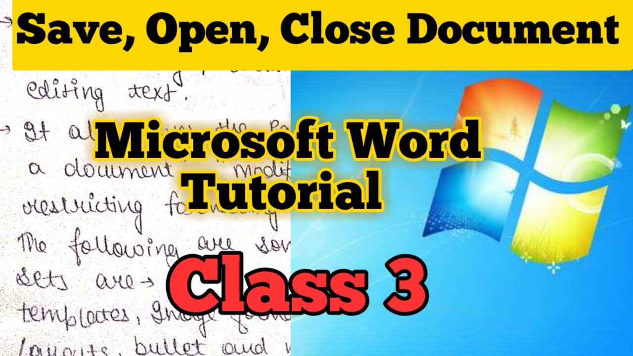 How To Save Open Close A Word Document In Hindi MS Word Tutorial how-to-save-open-close-a-word-document-in-hindi-ms-word-tutorial