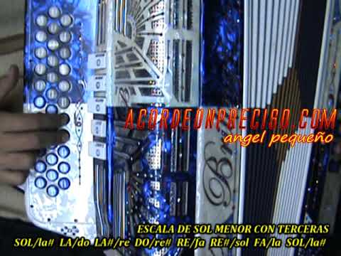 escala de sol menor 3ras acordeon de sol - YouTube