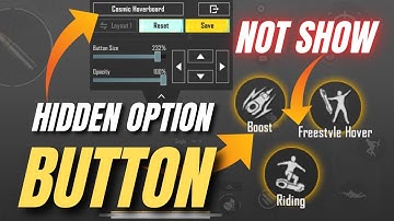 COSMIC HOVERBOARD CUSTOMIZE BUTTONS PUBG MOBILE | NOT SHOWING HOVERBOARD BUTTON SETTING PUBG MOBILE