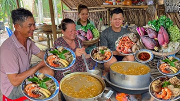 Bún Nước Lèo Giò Heo Tôm, Cá Lóc | Quán Ăn Sáng Miền Tây || country breakfast restaurant