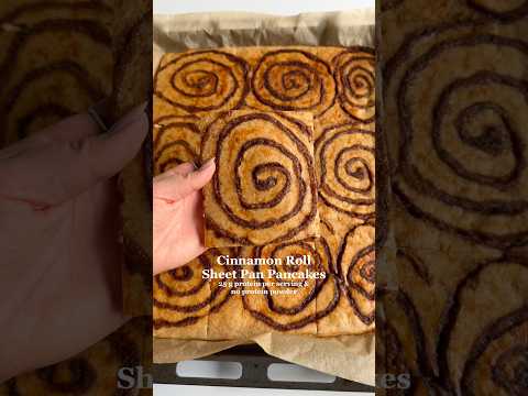 Cinnamon Roll Sheet Pan Pancakes