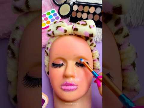 ASMR Satisfying with Unboxing & Review Makeup Mannequin Eyeshadow blue Skincare Sounds Video Fast
