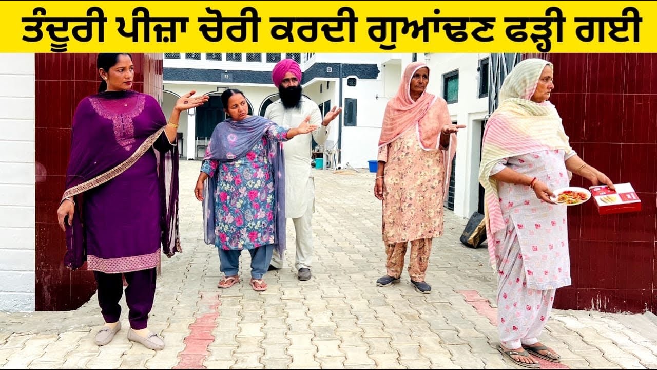 ਤੰਦੂਰੀ ਪੀਜ਼ਾ ਚੋਰੀ ਕਰਦੀ ਗੁਆਂਢਣ ਫੜ੍ਹੀ ਗਈ tanduri pizza di chori punjabi short video #chori #pizza 