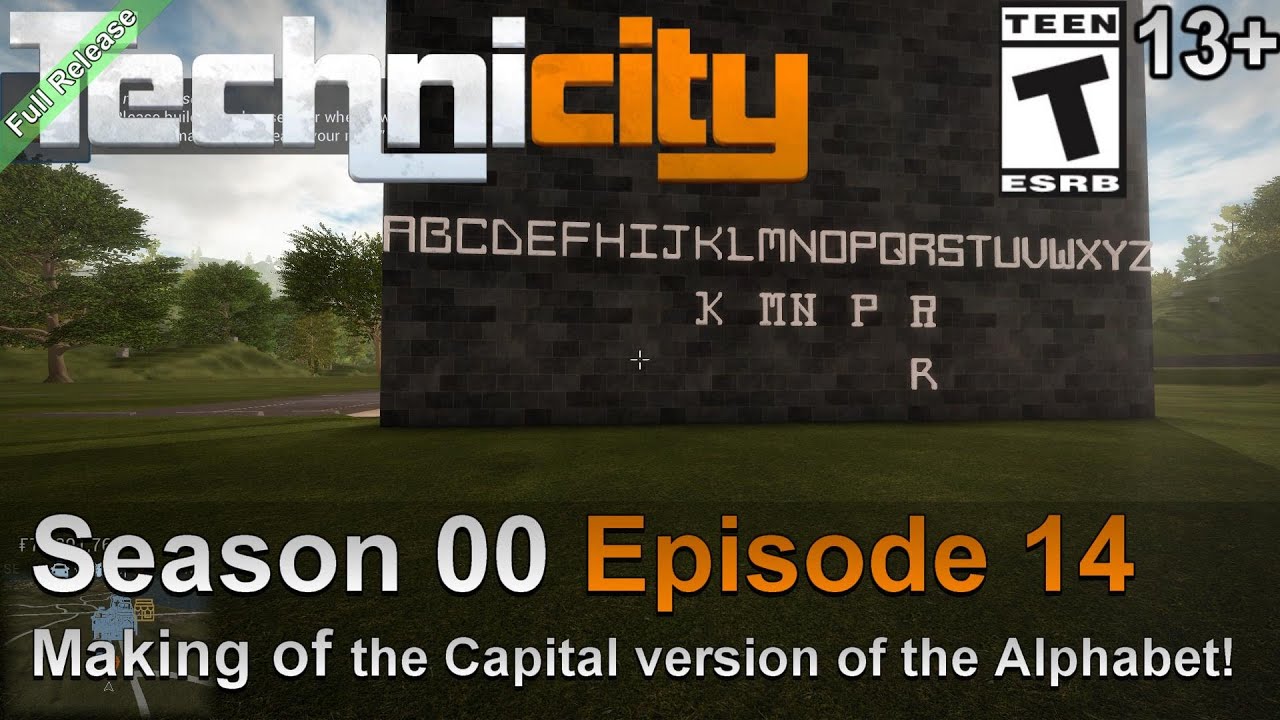 Technicity (Season 00 Episode 14) Making of the Capital version of the Alphabet (No numbers yet)