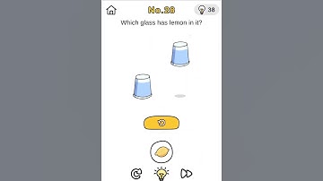 brainout 🧠 crazyfind। Level 28। which glass has lemon in it। @Raratewa.