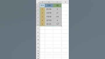 [엑셀] 데이터 셀 복사하기 / Copying Data Cells in Excel