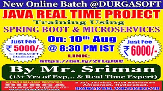 JAVA REAL TIME PROJECT Online Training @ DURGASOFT