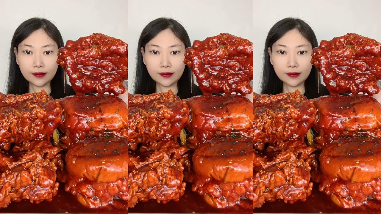 #酱多多汉堡 甜辣炸鸡腿 #大嘴鳄鳄火山石烤肠 有多种口味可以混搭 皮脆肉嫩 一口爆汁 嘎嘎香 #烤肠太好吃了