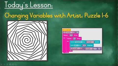 Grade 7 - Coding | 20 July 2020 | Changing Variables with Artist: Puzzle 1-6