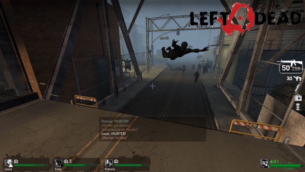 En el puerto encendiendo los generadores y Bill sacrificándose | Left 4 Dead