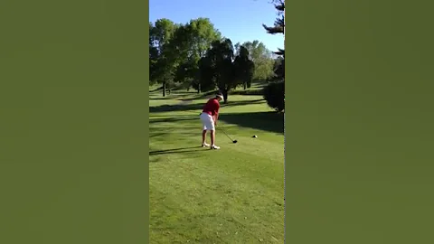 Pomperaug Mike VanderLaan tees off