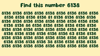 Find 6138 Hidden in Plain Sight | 60 Second Challenge