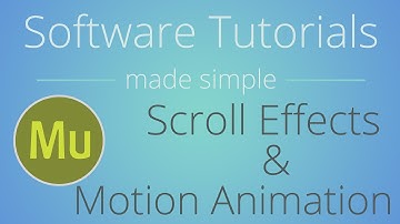 Adobe Muse | Scroll Effects & Motion Animation