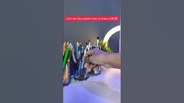 Easiest way to draw a NOSE | How to draw Nose | #nosedrawing