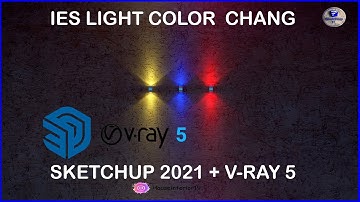 SKETCHUP IT | How To Set Vray Light , Chang Color IES Light | Sketchup Pro 2021+Vray 5 #sketchup