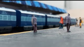 AMBIENCE OF INDIAN RAILWAY  MODEL TRAIN ARRIVING AND DEPARTING FROM  STATION  | CENTY TOY TRAIN