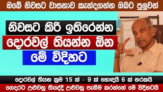 නවසට කර ඉතරනන දරවල තයනන ඕන ම වදහට පරතඵල සහතකය Vaastu Tips Sinhala