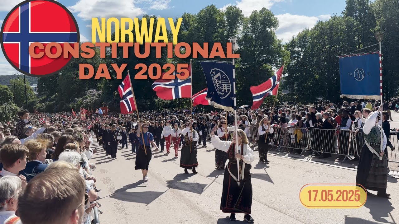Celebrating Norway's Constitution Day in Oslo! (17 May 2025) 4K HDR - Walking Tour 🇳🇴 - Part 2