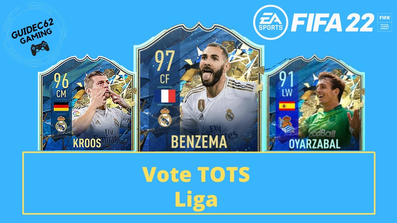 FIFA 22 Mon vote TOTS Liga Kroos , Benzema , Oyarzabal ( PS5 )