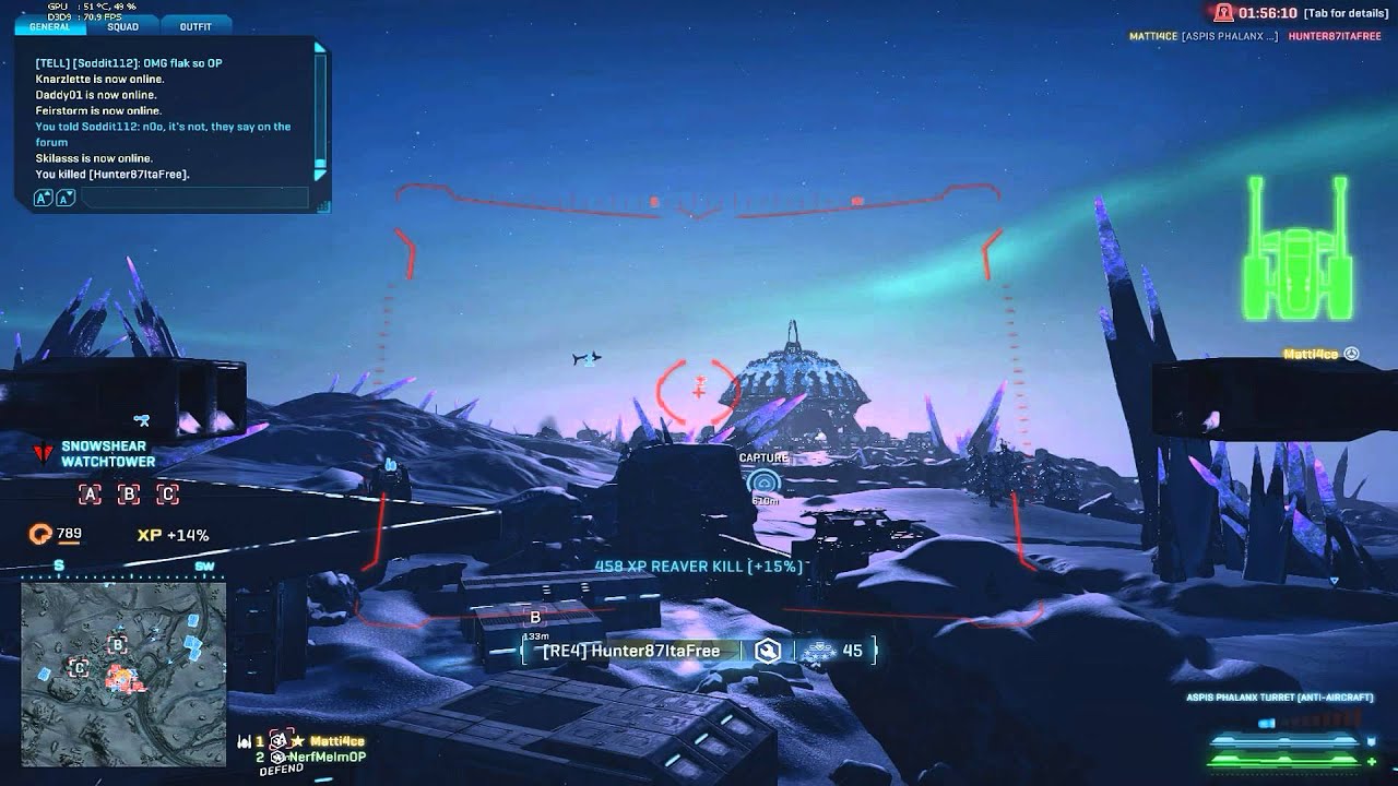 Planetside 2 - Lightning - Nice killstreak with L100 Python HEAT - YouTube