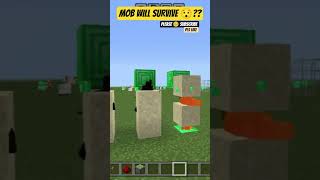#minecraft WHICH MOB WILL SURVIVE 😯#minecraftpe #minecrafthindi