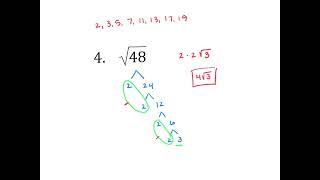 1  Simplifying Radicals Numbers only docx