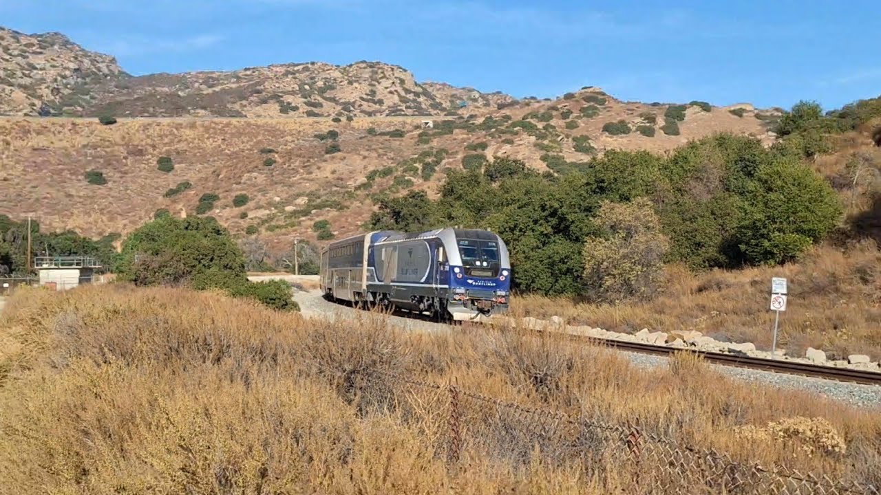 Railfanning Amtrak and Metrolink trains. Corriganville Park Simi Valley, Ca.